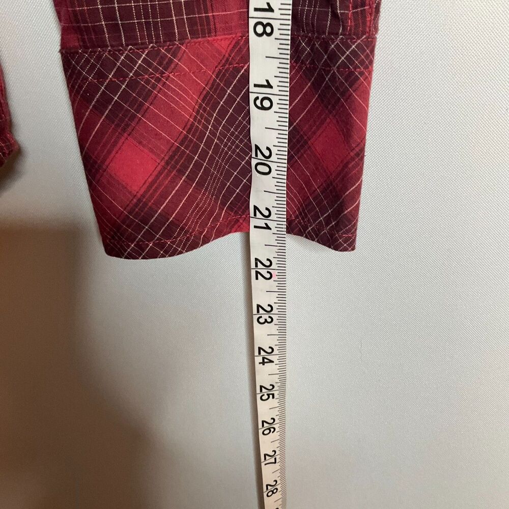 Horny Toad Organic Cotton Red Plaid Button Up L/S Size Large - Picture 8 of 11